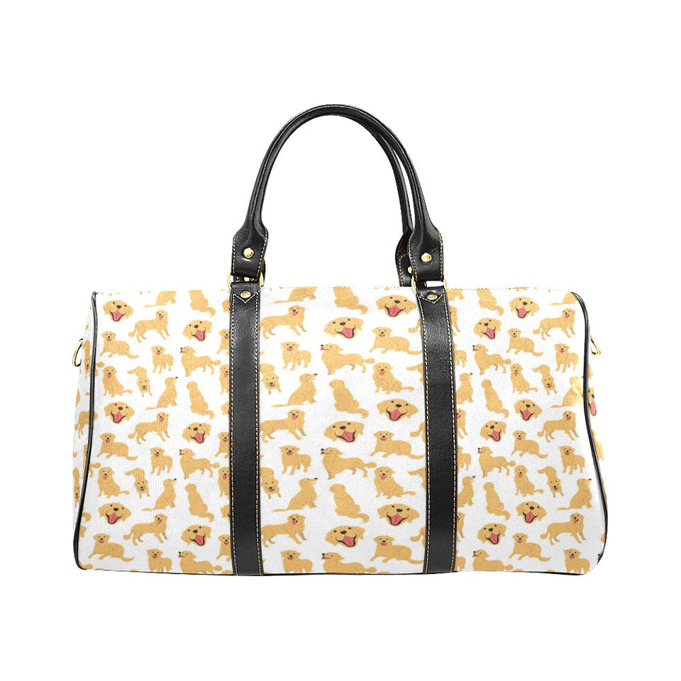 Golden Retriever Pattern Print Design 05 Travel Bag