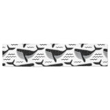 Black whale pattern Table Runner