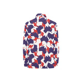 Kangaroo Australian pattern Women's Long Sleeve Polo Shirt