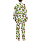 Coconut Pattern Print Design 04 Men's Long Pajama Set