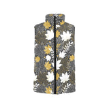 Beautiful gold autumn maple leaf pattern Men's Padded Vest