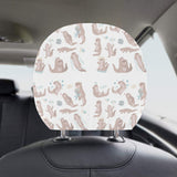 Cute sea otters pattern Car Headrest Cover