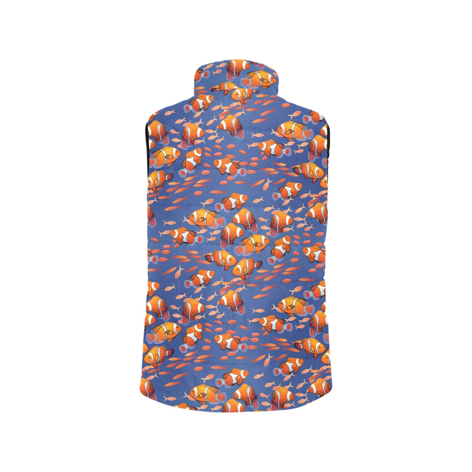 Clown Fish Pattern Print Design 04 Men's Padded Vest