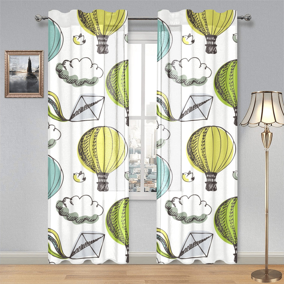 Hot Air Balloon Bird Cloud Pattern Gauze Curtain