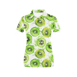 Watercolor kiwi pattern Women's All Over Print Polo Shirt