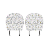 Siberian Husky design pattern Car Headrest Cover