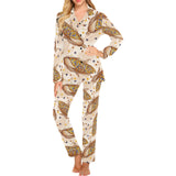 Corn Pattern Print Design 03 Women's Long Pajama Set