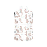 Cute sea otters pattern Men's Padded Vest