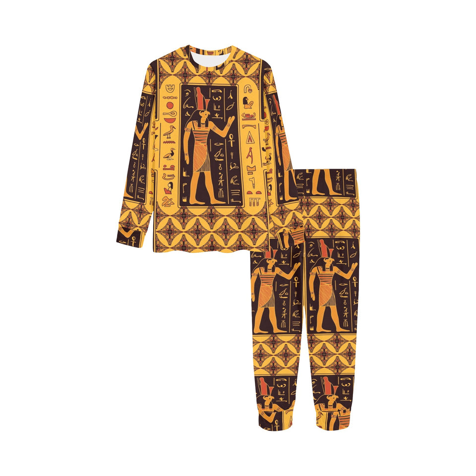 Egypt Hieroglyphics Pattern Print Design 05 Kids' Boys' Girls' All Over Print Pajama Set