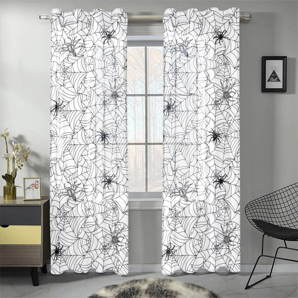 Spider web cobweb pattern Gauze Curtain