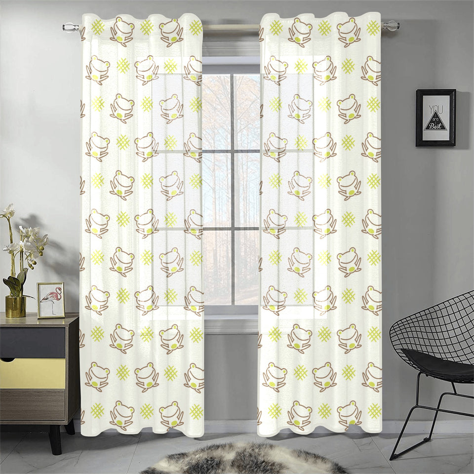 Cute cartoon frog baby pattern Gauze Curtain