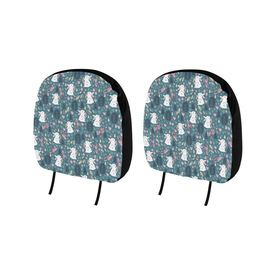 Cute rabbit pattern Car Headrest Cover
