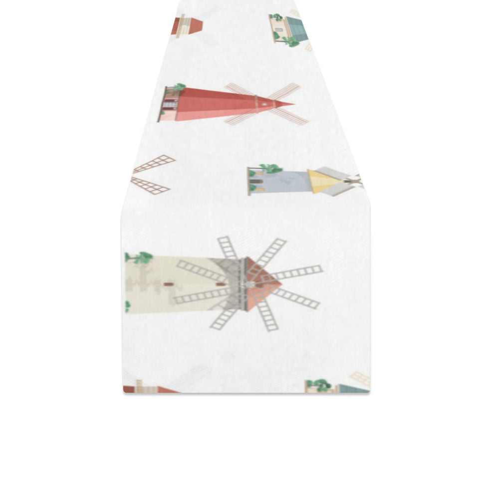 windmill design pattern Table Runner