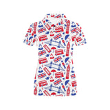 British Pattern Print Design 01 Women's All Over Print Polo Shirt