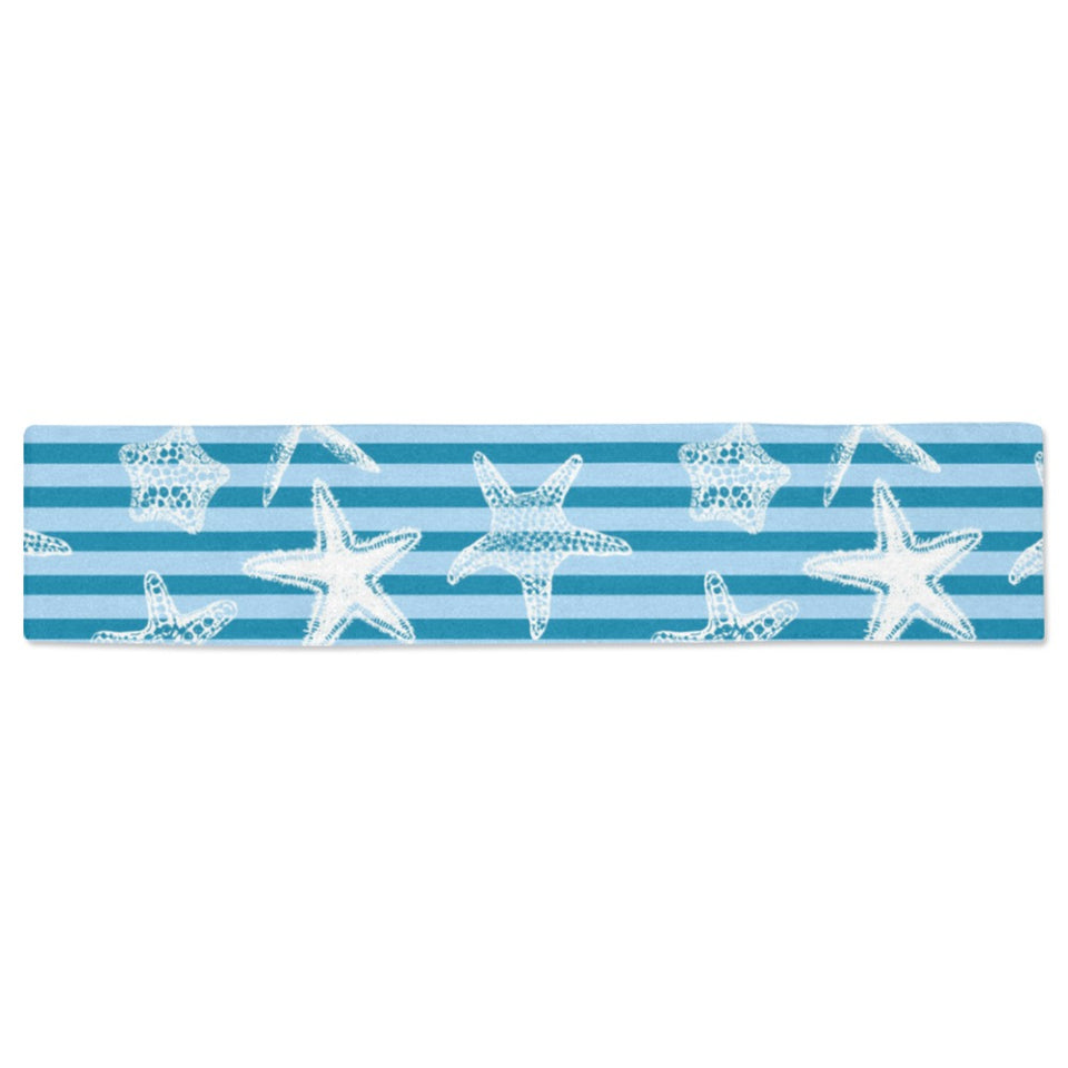 Starfish blue blackground Table Runner