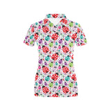 Ladybug Pattern Print Design 03 Women's All Over Print Polo Shirt