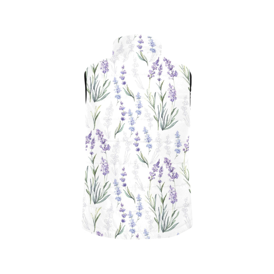 Hand painting Watercolor Lavender Men's Padded Vest