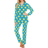 Tennis Pattern Print Design 05 Women's Long Pajama Set