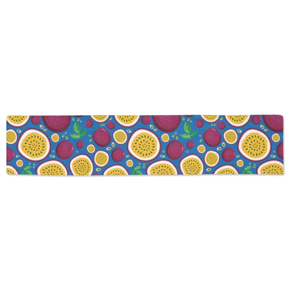 Passion fruit blue background Table Runner