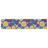 Passion fruit blue background Table Runner