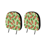 Carrot Pattern Print Design 05 Car Headrest Cover