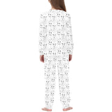 Bull Terrier Pattern Print Design 02 Kids' Boys' Girls' All Over Print Pajama Set
