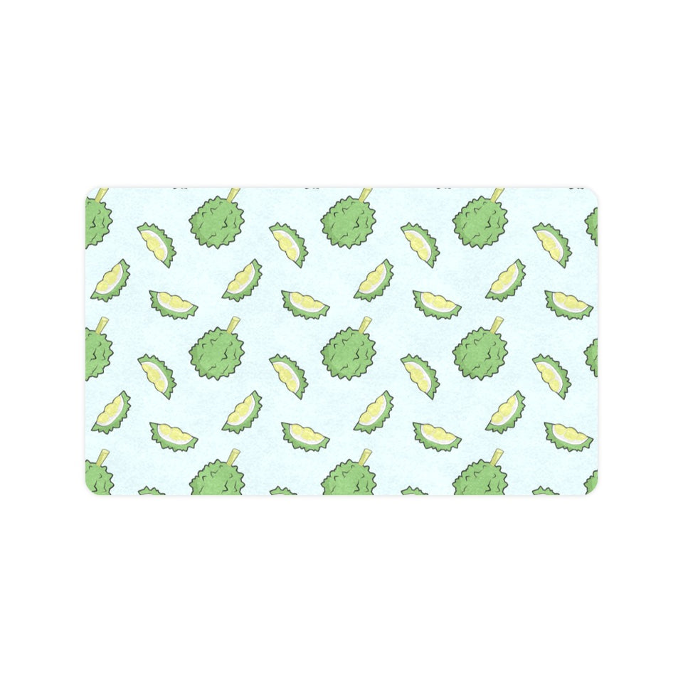 Durian pattern blue background Doormat