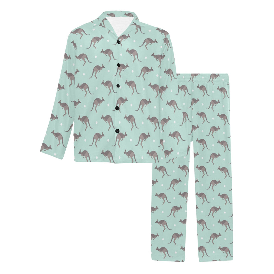 Kangaroo pattern background Men's Long Pajama Set