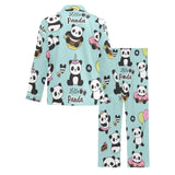 Cute baby panda pattern Men's Long Pajama Set