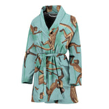 Monkey Palm Tree Background Women'S Bathrobe