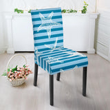 Starfish Blue Blackground Dining Chair Slipcover
