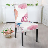 Watercolor Air Balloon Cloud Pattern Dining Chair Slipcover