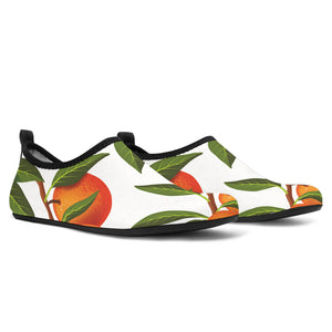 Oranges Pattern Background Aqua Shoes