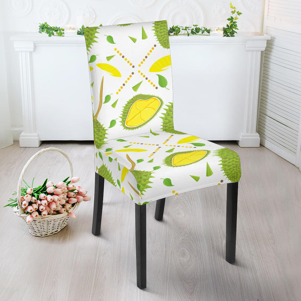 Durian Pattern Background Dining Chair Slipcover