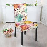 Clock Butterfly Pattern Dining Chair Slipcover