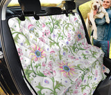 Beautiful Pink Lotus Waterlily Leaves Pattern Dog Car Seat Covers