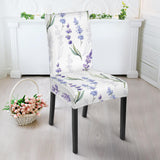 Hand Painting Watercolor Lavender Dining Chair Slipcover