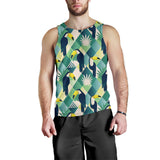 Toucan tropical leaves design pattern Men Tank Top