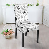 Crows Floral Wreath Rabbit Pattern Dining Chair Slipcover