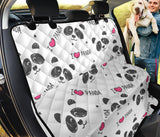 Hand Drawn Faces Of Pandas Pattern Dog Car Seat Covers