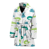 Watercolor Crocodile Pattern Women'S Bathrobe