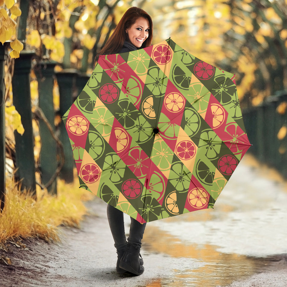 Cool Geometric Lime Pattern Umbrella