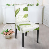 Cucumber Sketch Pattern Dining Chair Slipcover