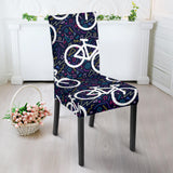 Bicycle Pattern Print Design 03 Dining Chair Slipcover
