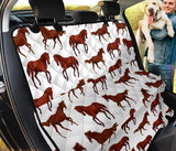 Horses Running Pattern Background Dog Car Seat Covers