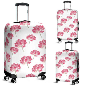 Pink Lotus Waterlily Pattern Luggage Covers