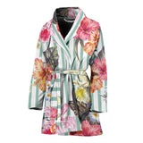 Colorful Orchid Flower Pattern Women'S Bathrobe
