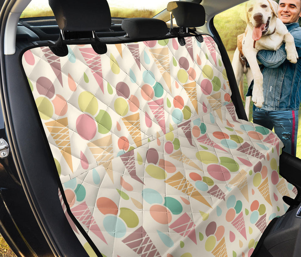 Ice Cream Cone Pattern Dog Car Seat Covers