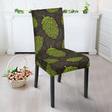 Hop Pattern Black Background Dining Chair Slipcover