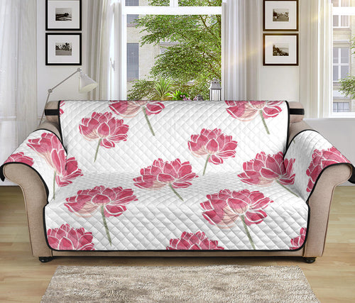 Pink lotus waterlily pattern Sofa Cover Protector